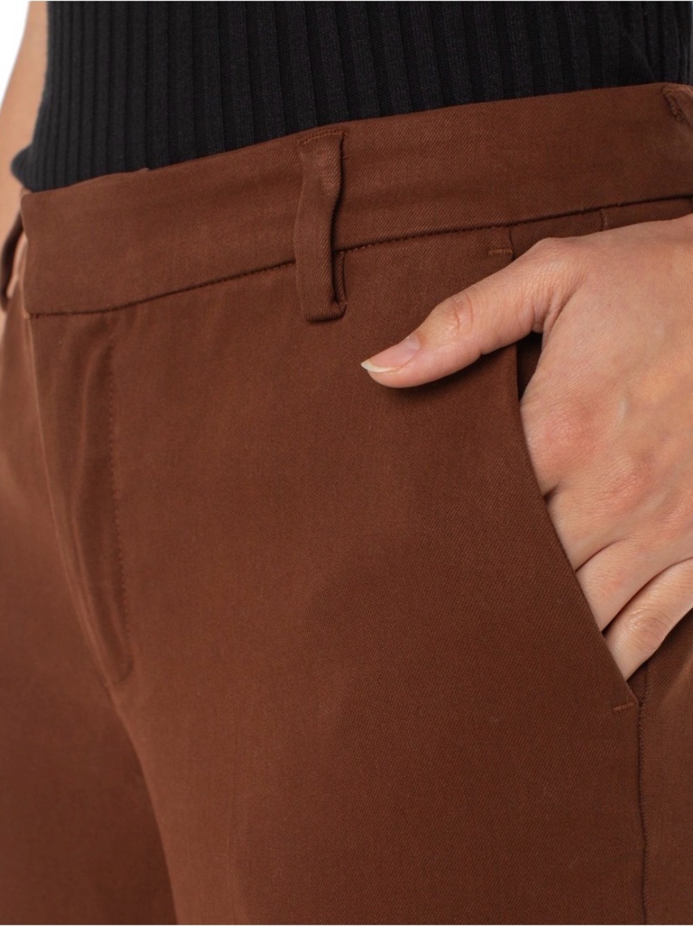 Liverpool | Kelsey Wide Leg Trouser in Saddle Brown | Women’s Pant | NWT - Picture 3 of 15